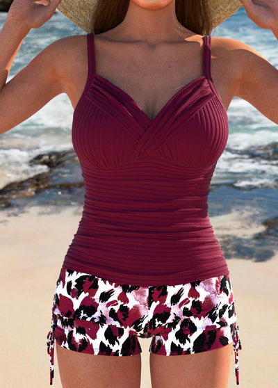 Linda I Stylish and Elegant Tankini Set in Leopard Peacock Blue I Last Day 80% Off!