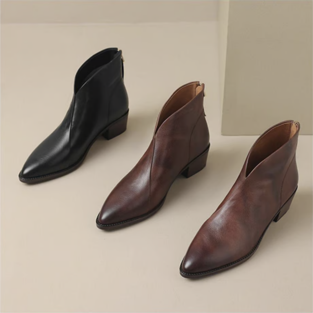 Anita™ | Luxury Ankle Boots with Low Heel