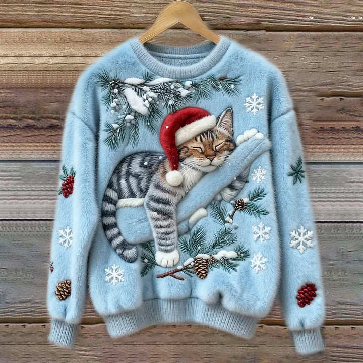 Serena™ | Winter Christmas Cat Sweater