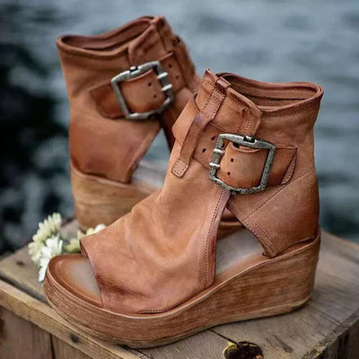 Kayas™ | Orthopaedic Wedge Sandals with a Boho-Style Buckle