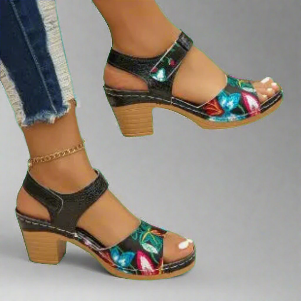 Marisa | Handmade Peep-Toe Sandals in Premium Materials