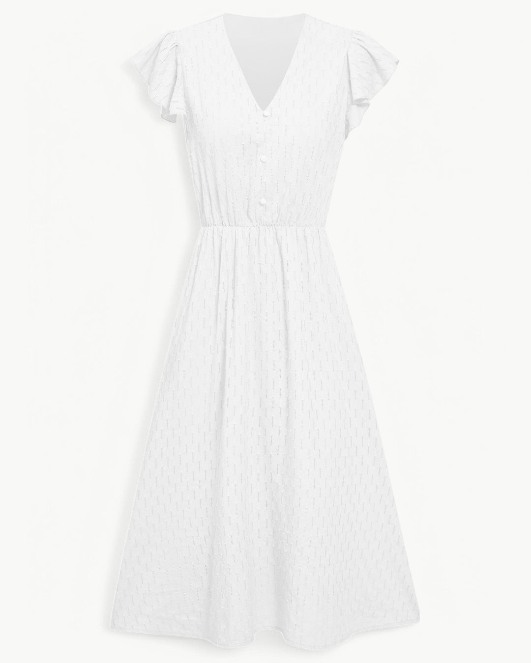 Lara™ | Dress with V-neck and Ruffled Sleeves