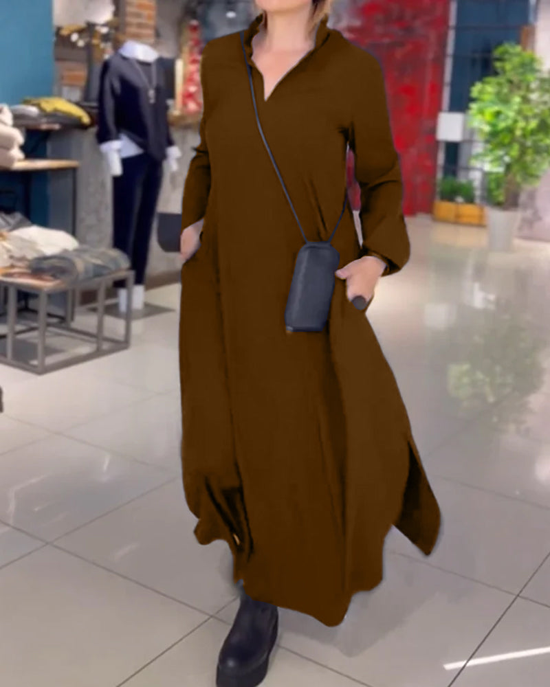 Lulu™ | Loose Long Dress with Side Slit