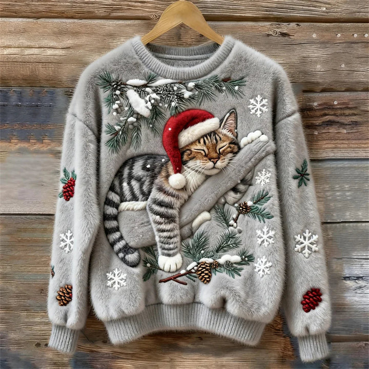 Serena™ | Winter Christmas Cat Sweater