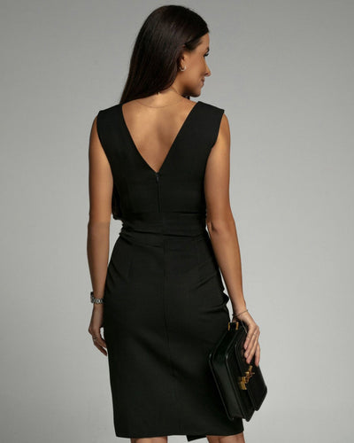 Fresia™ | Elegant Fitted Dress with V-Neckline