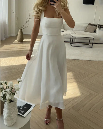 Nomi™ | Elegant Long Dress in Semi-Transparent Chiffon