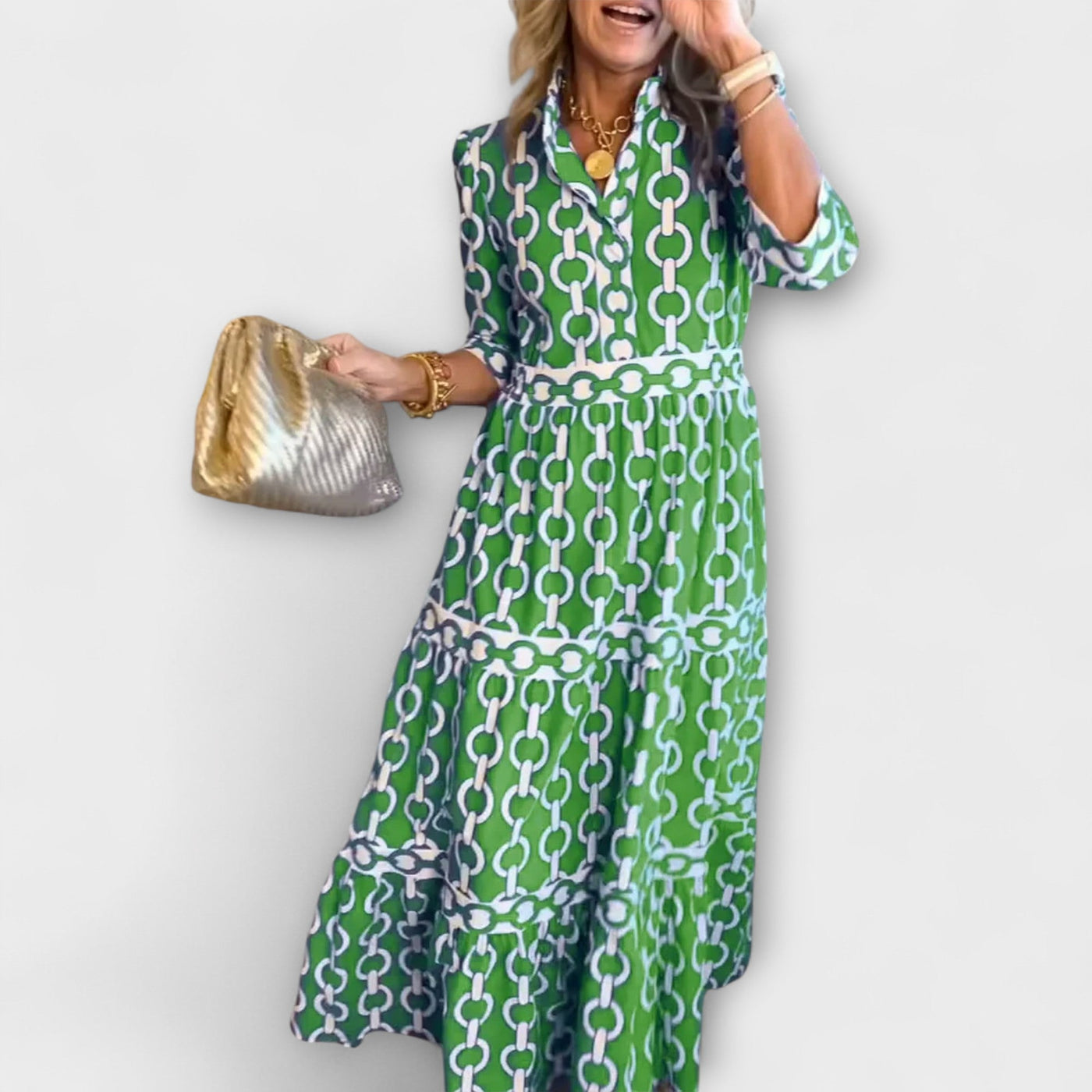 Sophia™ | Midi Dress with Chain Pattern