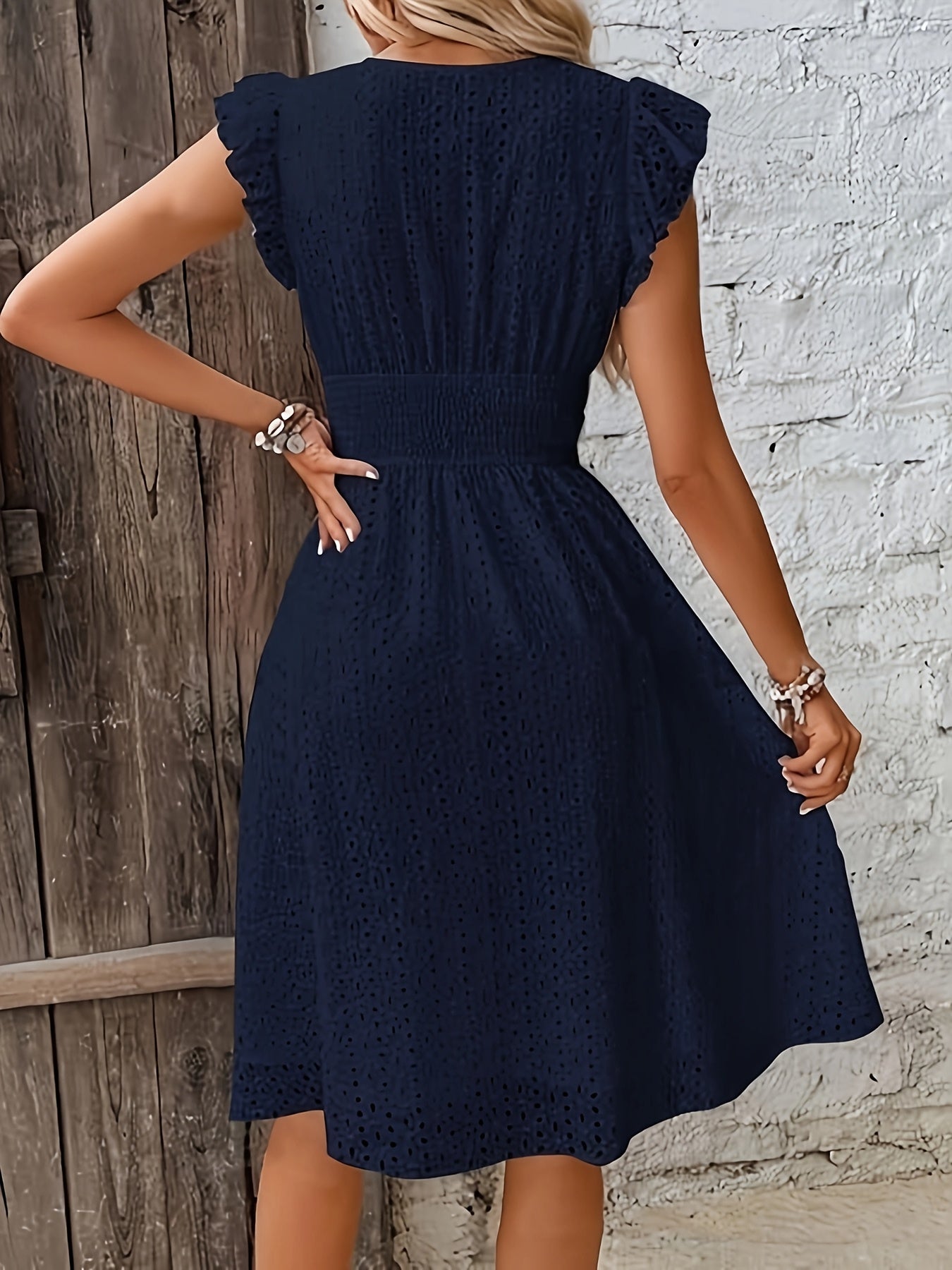 Audance™ | Elegant Wrap Dress with Gathered Waist
