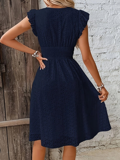 Audance™ | Elegant Wrap Dress with Gathered Waist