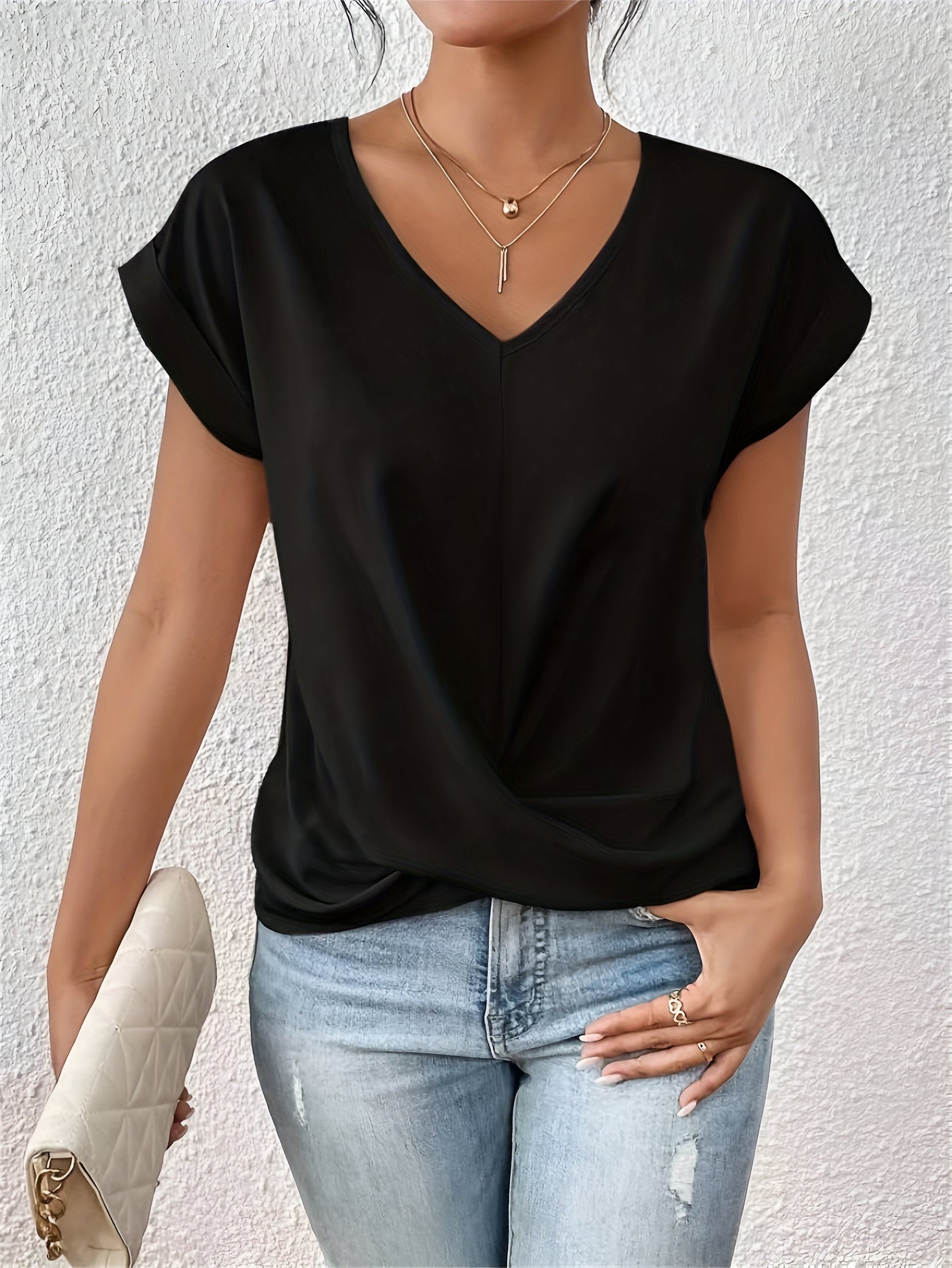 Novera™ | Casual T-Shirt with Sweetheart Neckline