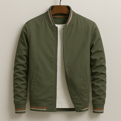 Wilson™ | Elegant Striped Bomber Jacket