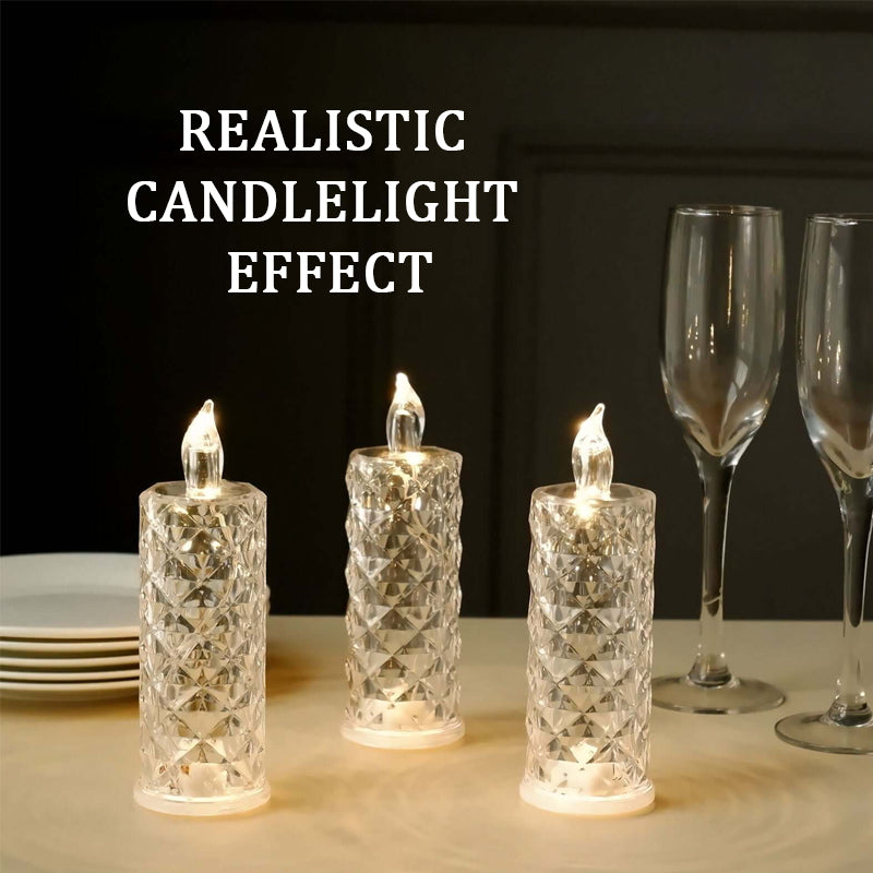 Lumirose™ | Candlestick with Crystal Rose - Romantic Glow without The Mess