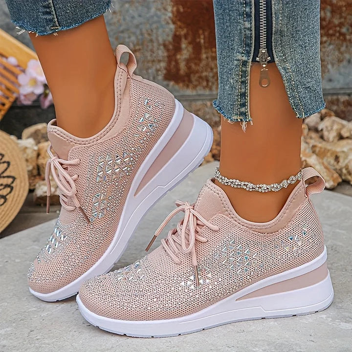 Giselle™ | Orthopaedic Sneakers with Sparkling Rhinestones