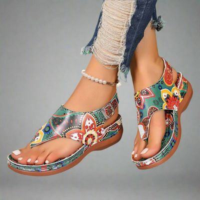 Regine | Handmade Wedge Sandals in Premium Materials