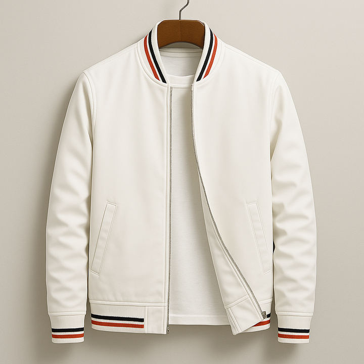 Wilson™ | Elegant Striped Bomber Jacket