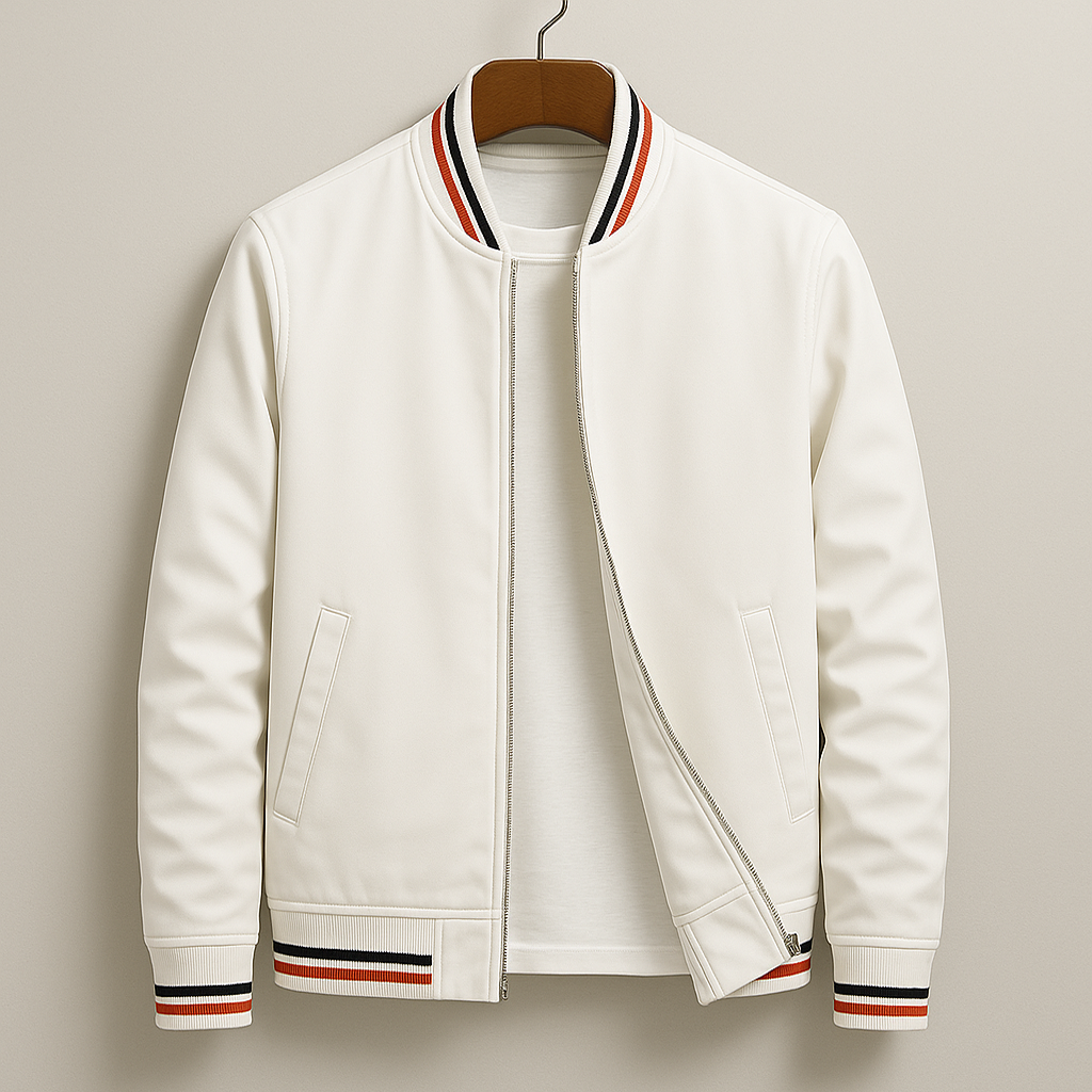 Wilson™ | Elegant Striped Bomber Jacket
