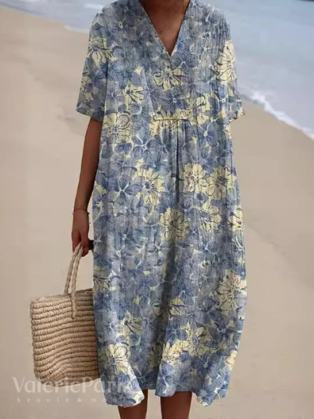 Nathalie™ | Floral Cotton Print Dress
