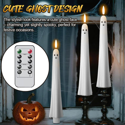 Ghosty™ | Remote-Controlled Ghost Candle with 3D Flaming Wick