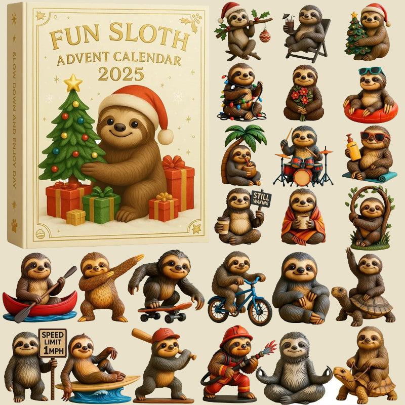 🦥🎄 Funny Sloth Advent Calendar 2025