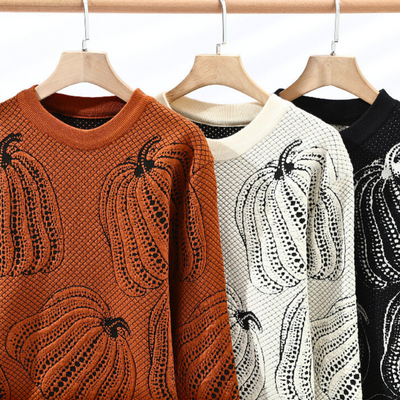 Cozy™ | Pumpkin-Toned Knit Sweater