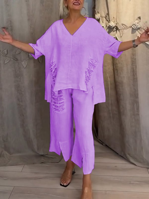 Bianca™ | Two-Piece Summer Set with Natural Elegance & Flowing Comfort for Sunny Days