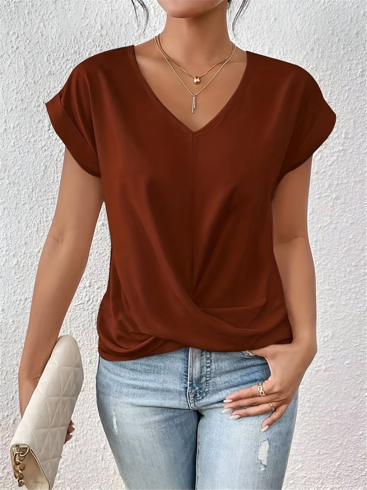 Novera™ | Casual T-Shirt with Sweetheart Neckline