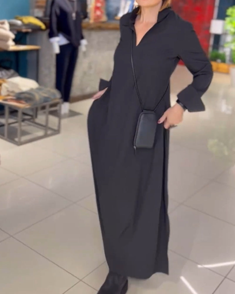 Lulu™ | Loose Long Dress with Side Slit