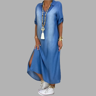 Lea™ | Long Dress Jeans Style