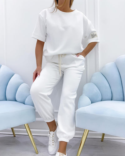 Faya™ | Casual Set with Solid Top & Pants