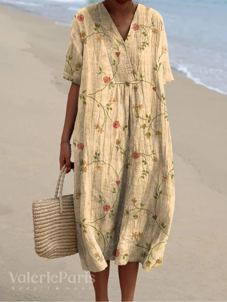 Nathalie™ | Floral Cotton Print Dress