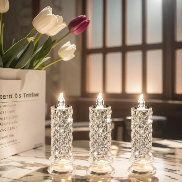 Lumirose™ | Candlestick with Crystal Rose - Romantic Glow without The Mess