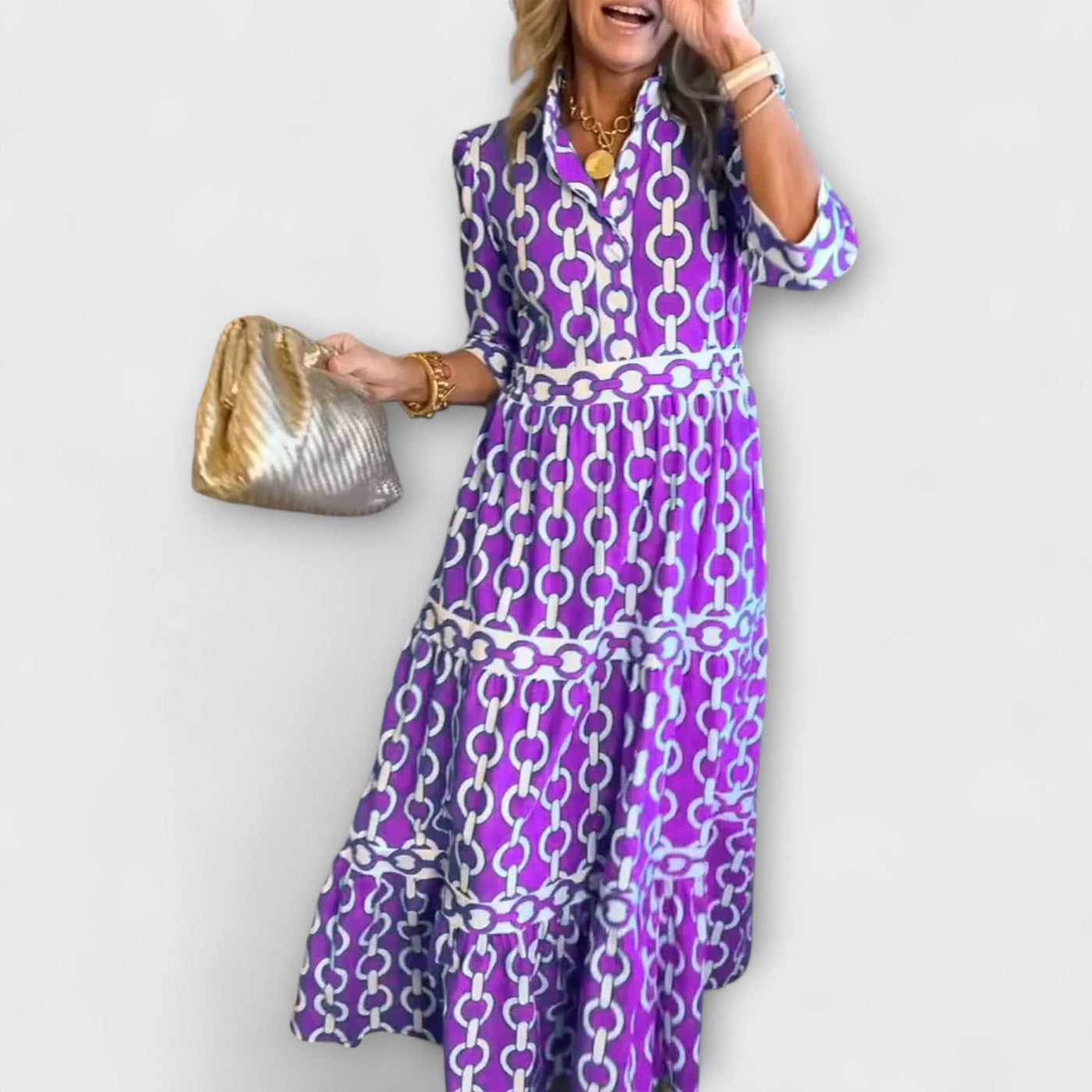 Sophia™ | Midi Dress with Chain Pattern