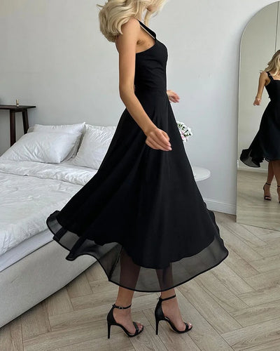 Nomi™ | Elegant Long Dress in Semi-Transparent Chiffon