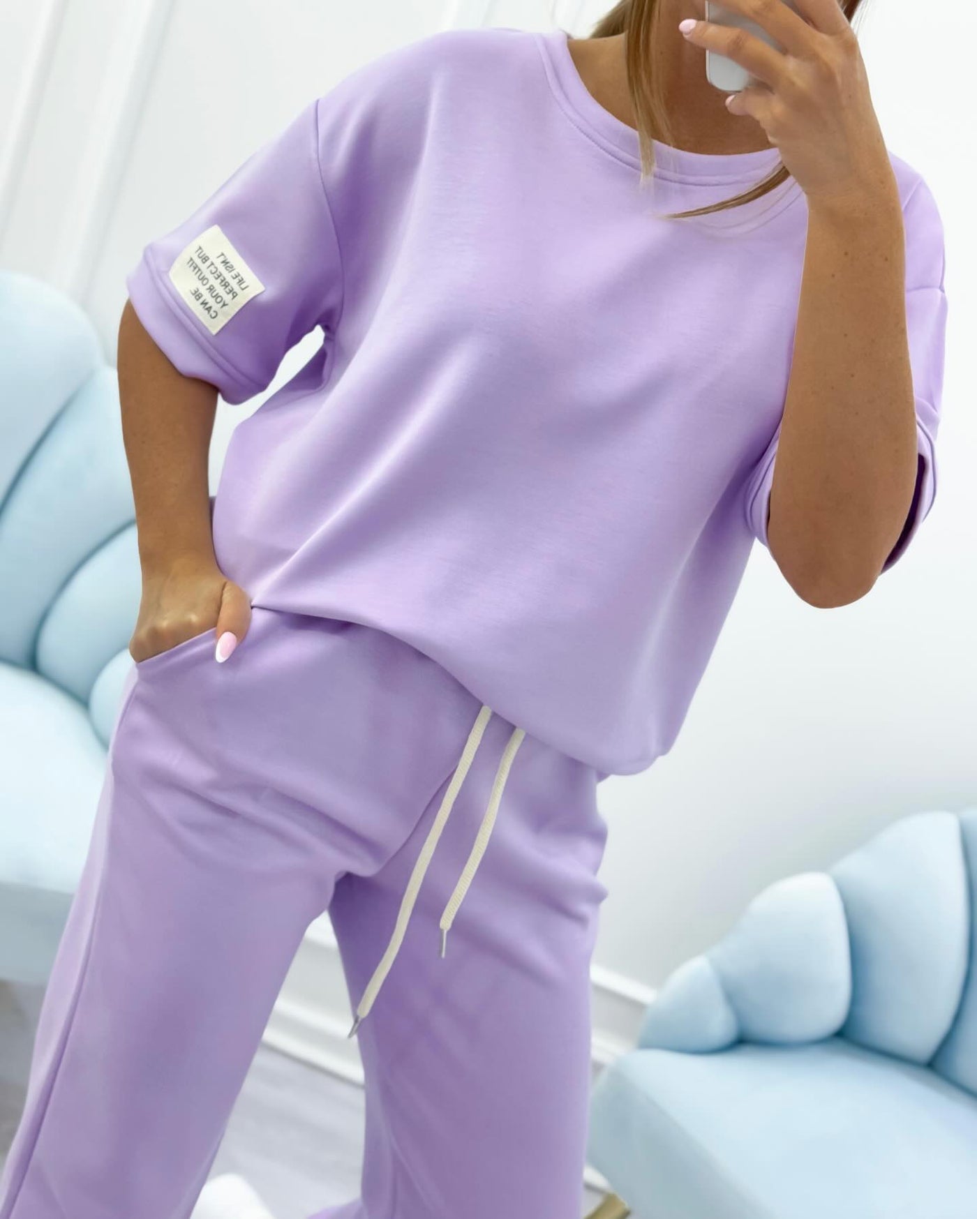 Faya™ | Casual Set with Solid Top & Pants