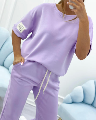 Faya™ | Casual Set with Solid Top & Pants