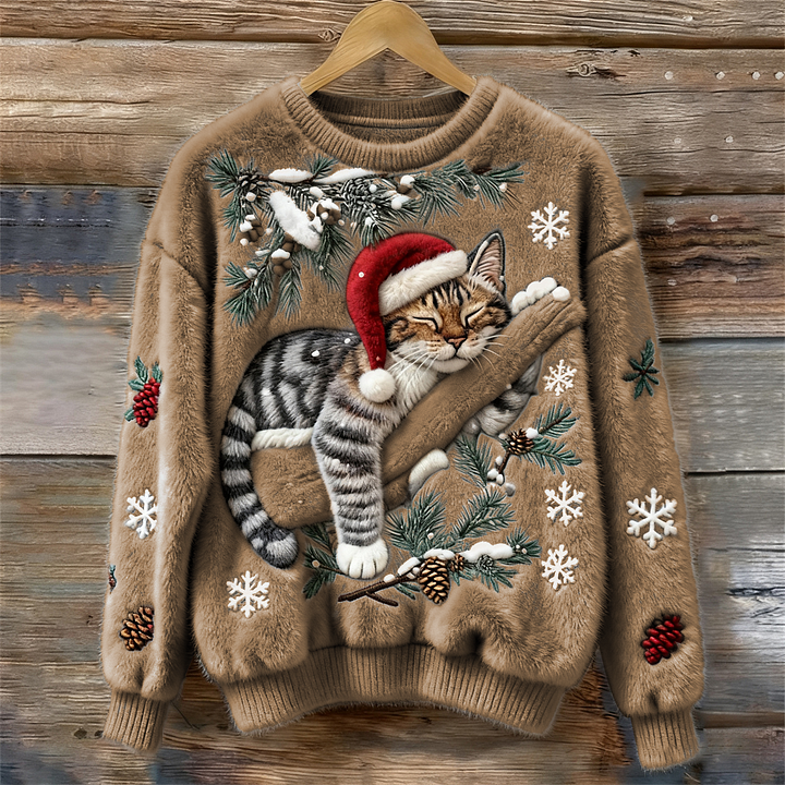 Serena™ | Winter Christmas Cat Sweater