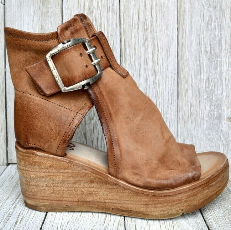 Kayas™ | Orthopaedic Wedge Sandals with a Boho-Style Buckle