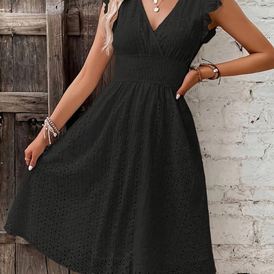 Audance™ | Elegant Wrap Dress with Gathered Waist
