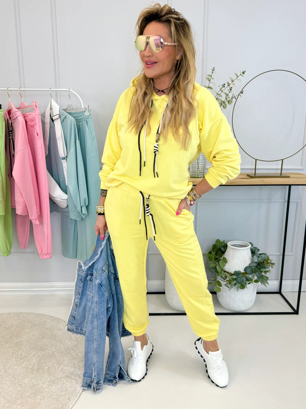Payton™ | Drawstring Hoodie Top with Striped Pants