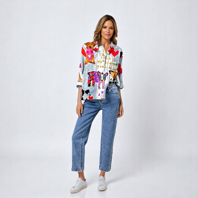Laroche™ | Stylish Dog Print Shirt