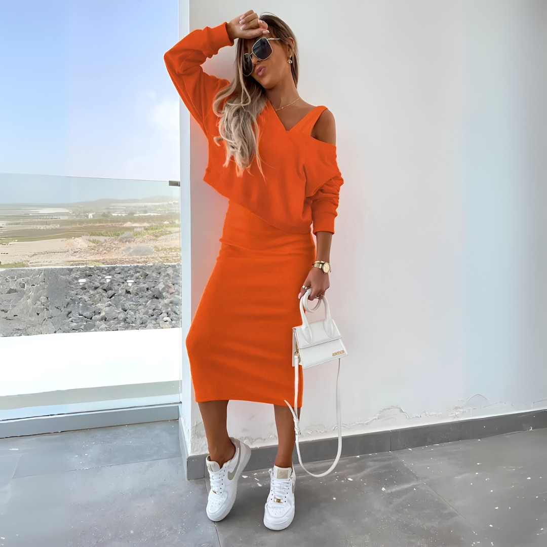 Edith™ | Elegant & Comfortable Top & Dress Set
