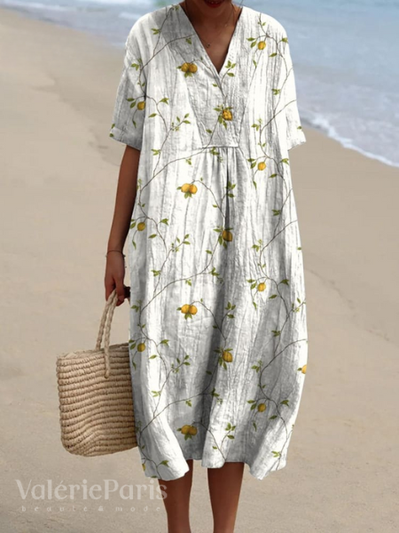 Nathalie™ | Floral Cotton Print Dress