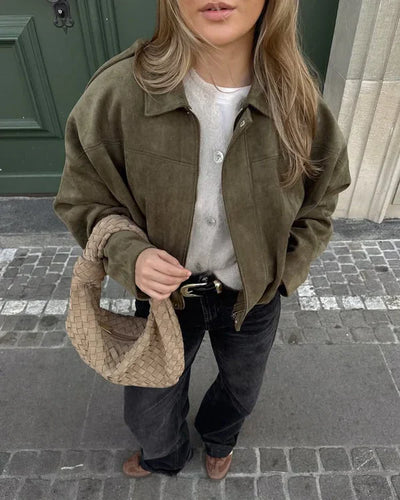 Lumière™ | Faux Suède Bomberjacket