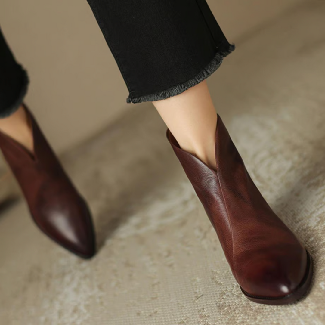 Anita™ | Luxury Ankle Boots with Low Heel