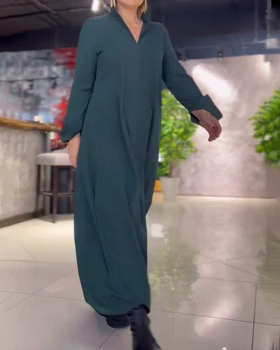 Lulu™ | Loose Long Dress with Side Slit