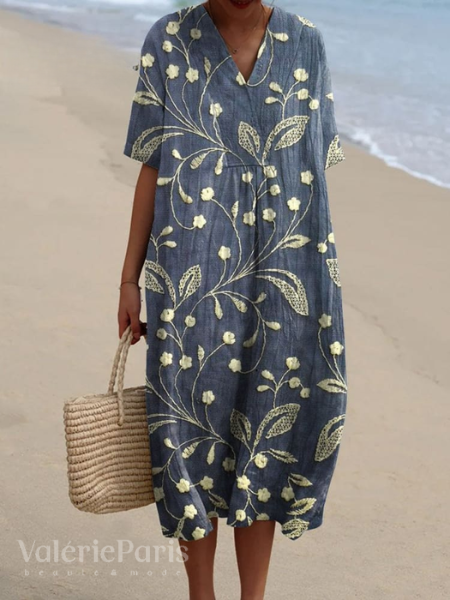 Nathalie™ | Floral Cotton Print Dress
