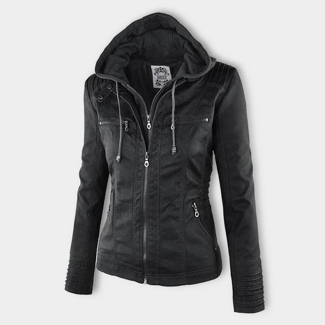 Bellini | Stylish Leather Jacket with Hood