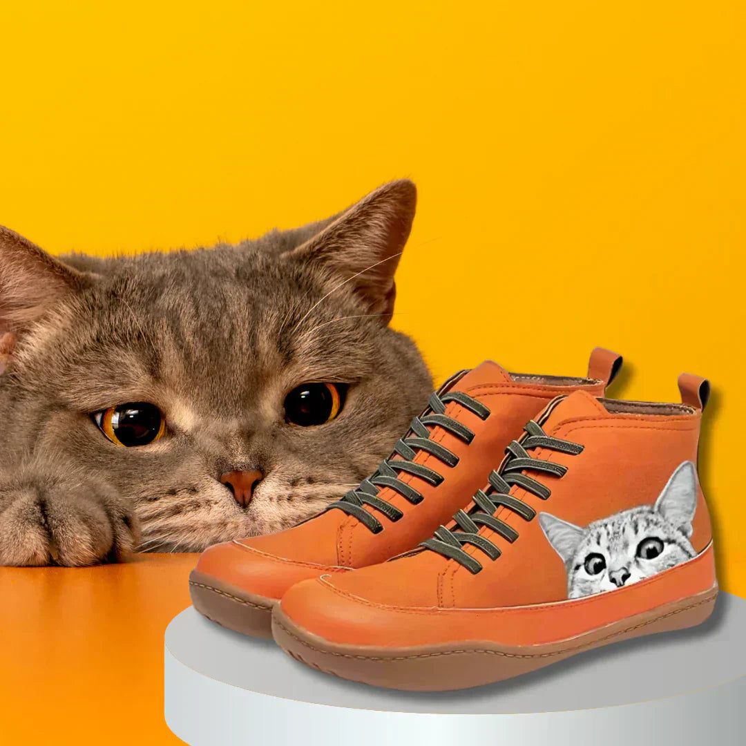 Fenna™ | Leather Ankle Boots for Cat Lovers