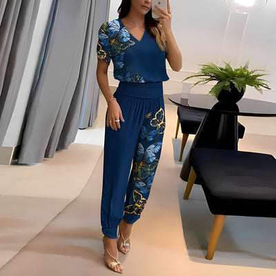 Elena™ | Stylish Blouse & Trousers Set with Belly Coverage