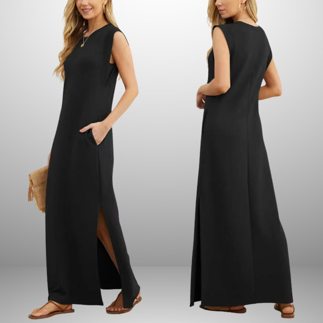 Anna™ | Flowy Long Anti-Crease Dress
